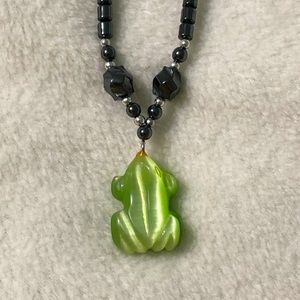 Sweet frog hematite necklace